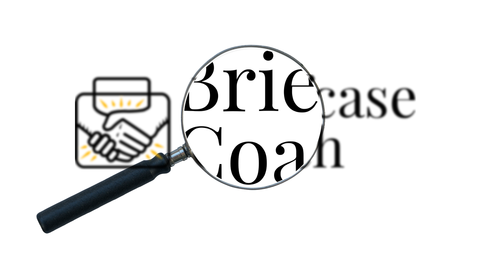 Briefcase Coach Review - magnifying glass to show indepth look at Briefcase Coach services